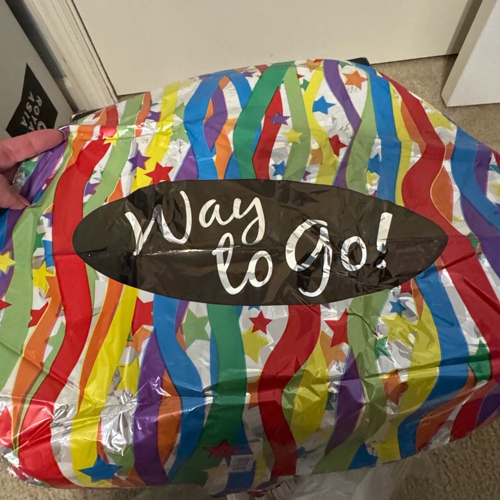 Set of 10 "Way to Go!" Celebration Mylar Balloon Decorations. Helium needed